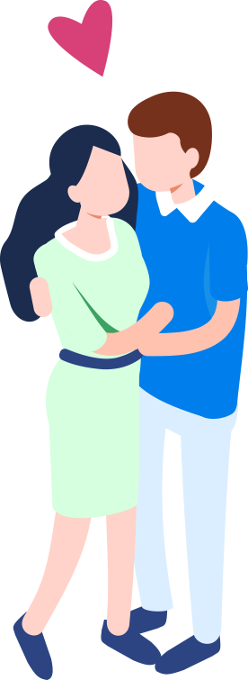 goal-gettingmarried2 Couple embracing | Budget with a partner with Goodbudget